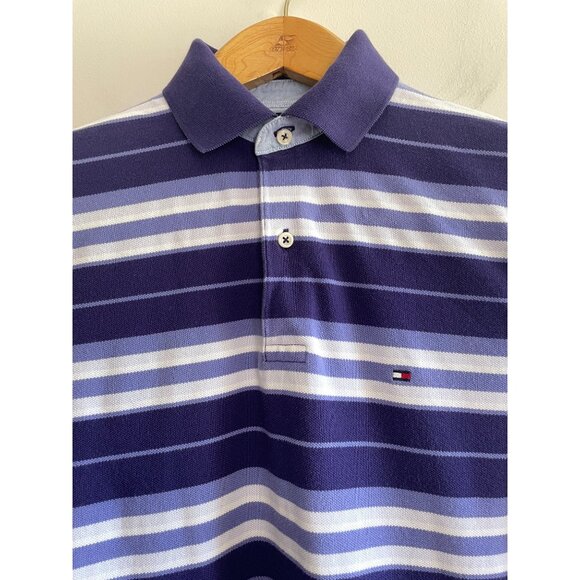 Tommy Hilfiger Other - Tommy Hilfiger Polo Shirt Mens S Purple Stripe Shirt Sleeve 90s Preppy